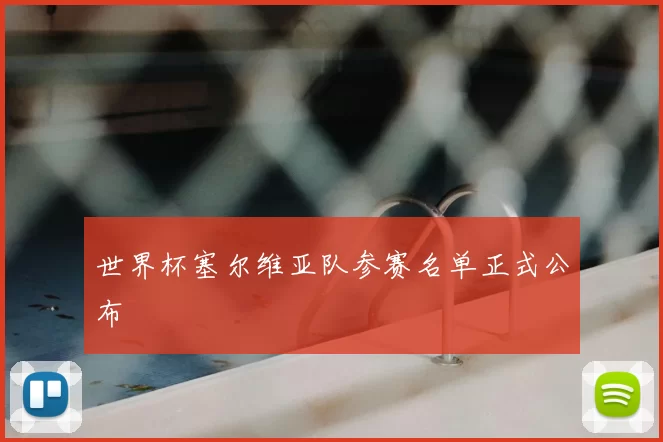 世界杯塞尔维亚队参赛名单正式公布